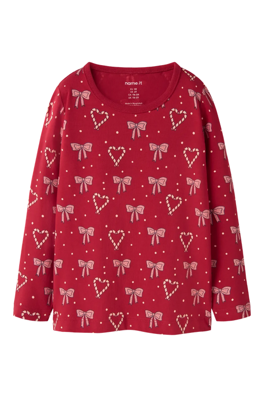 Name It - Nmfri Ls Top - 4912331 Jester Red Bluser 