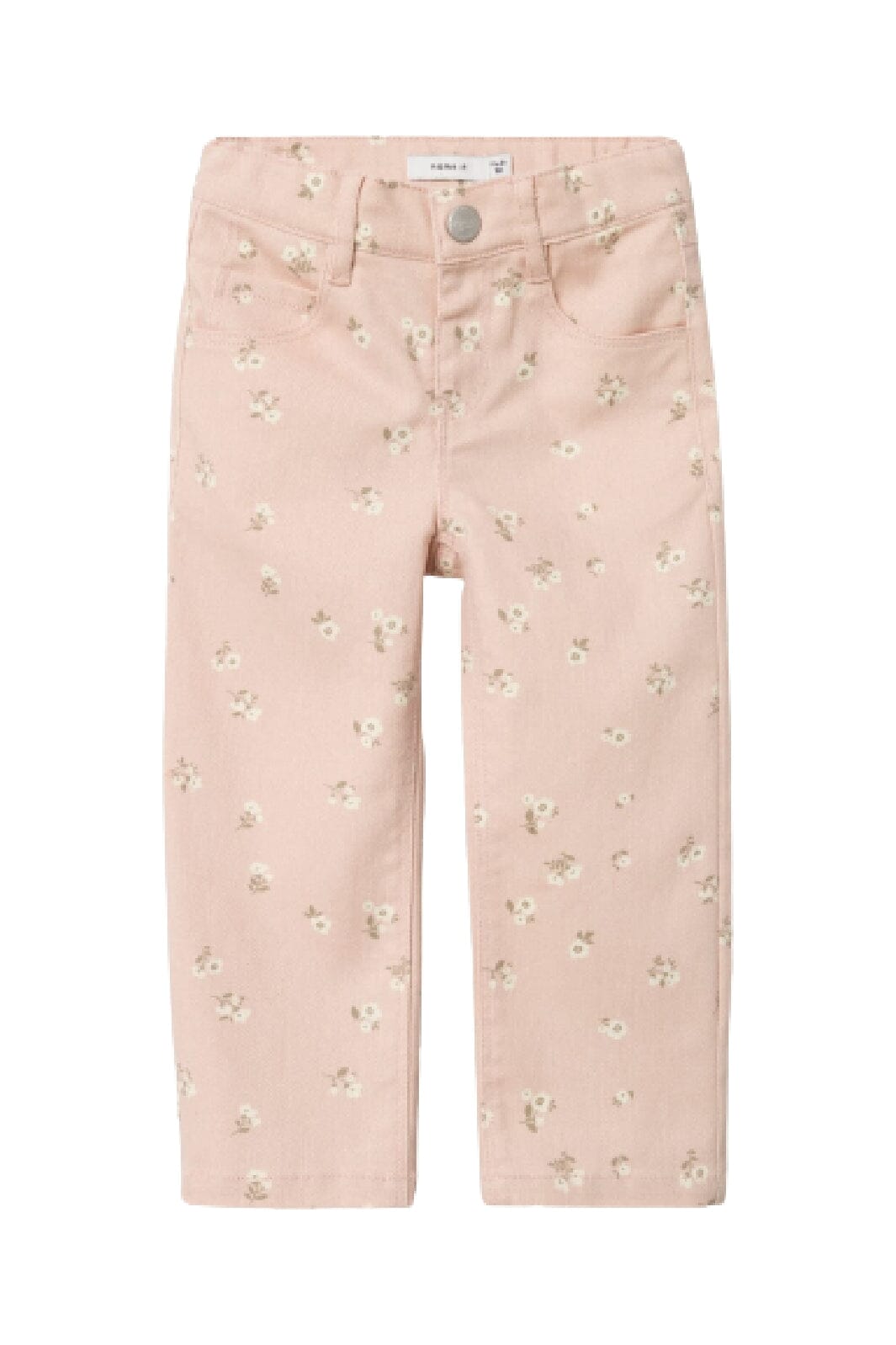 Name It - Nmfrose Straight Twill Pant - 4401279 Sepia Rose Floral Bukser 