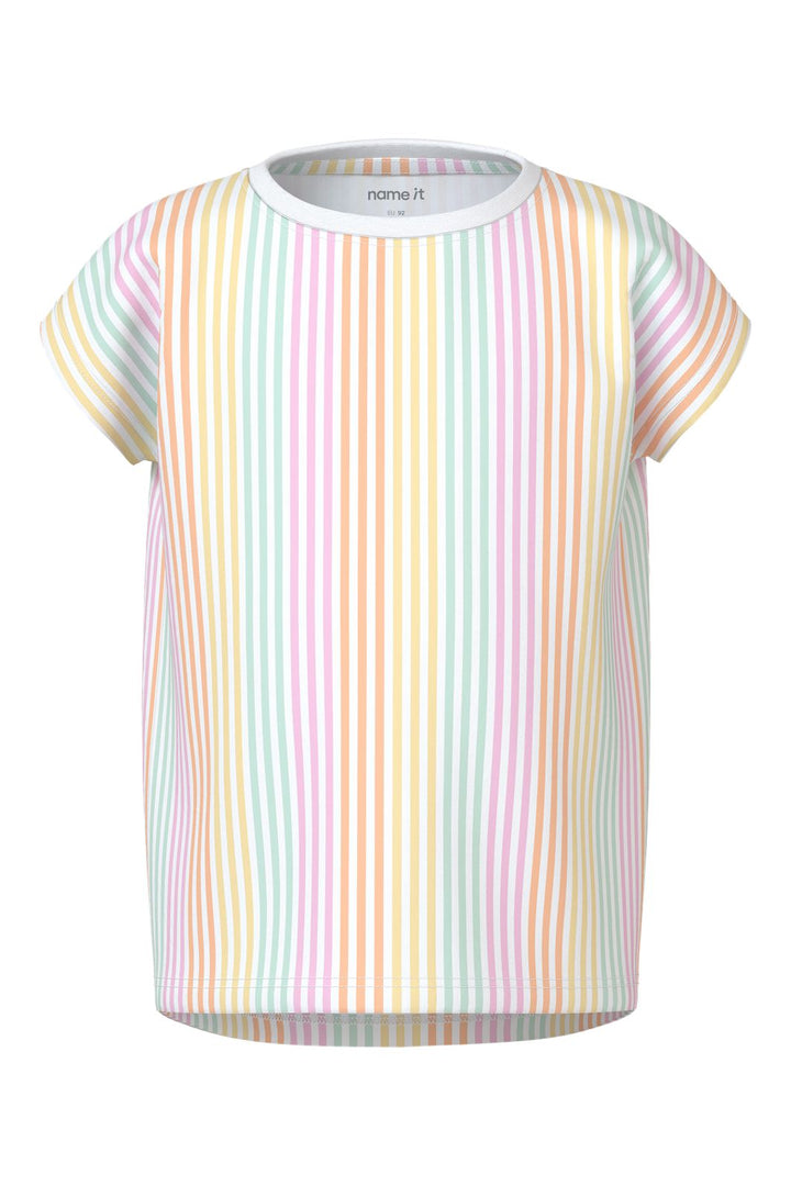 Name It - Nmfvigga Capsl Top - 5058597 Bright White Cool Stripe