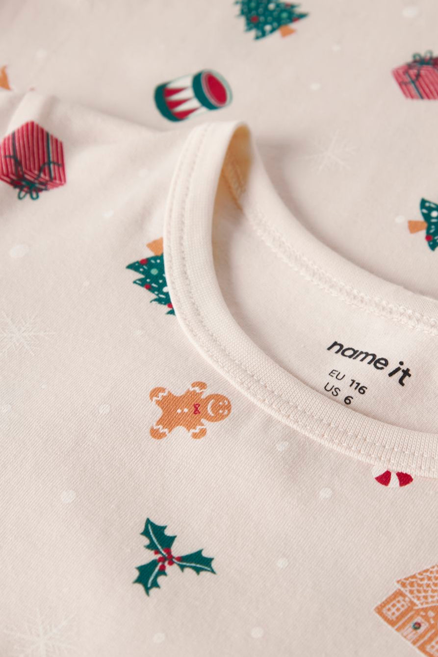 Name It - Nmfvismas Ls Nightgown - 4921666 Whitecap Gray