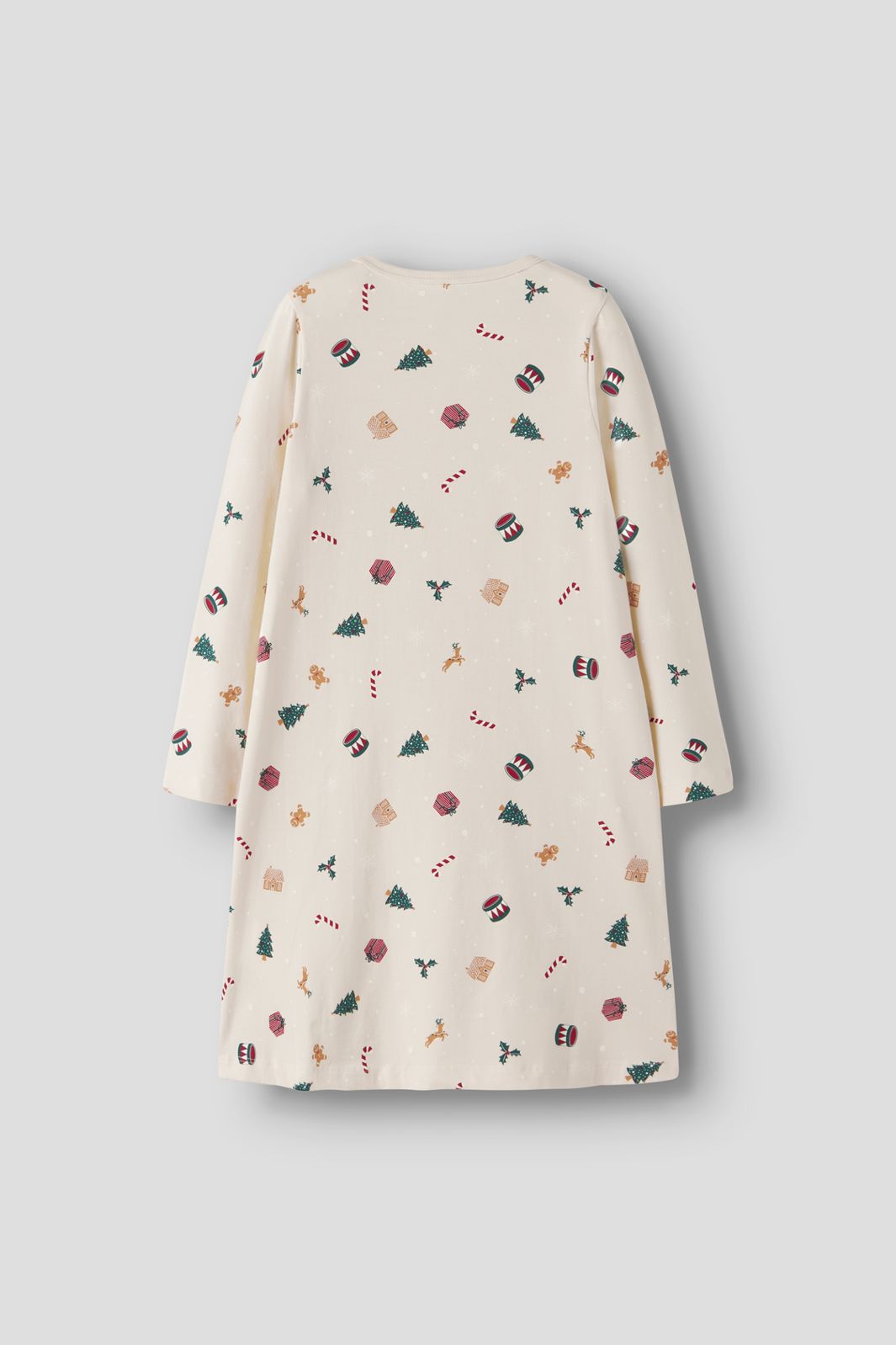 Name It - Nmfvismas Ls Nightgown - 4921666 Whitecap Gray