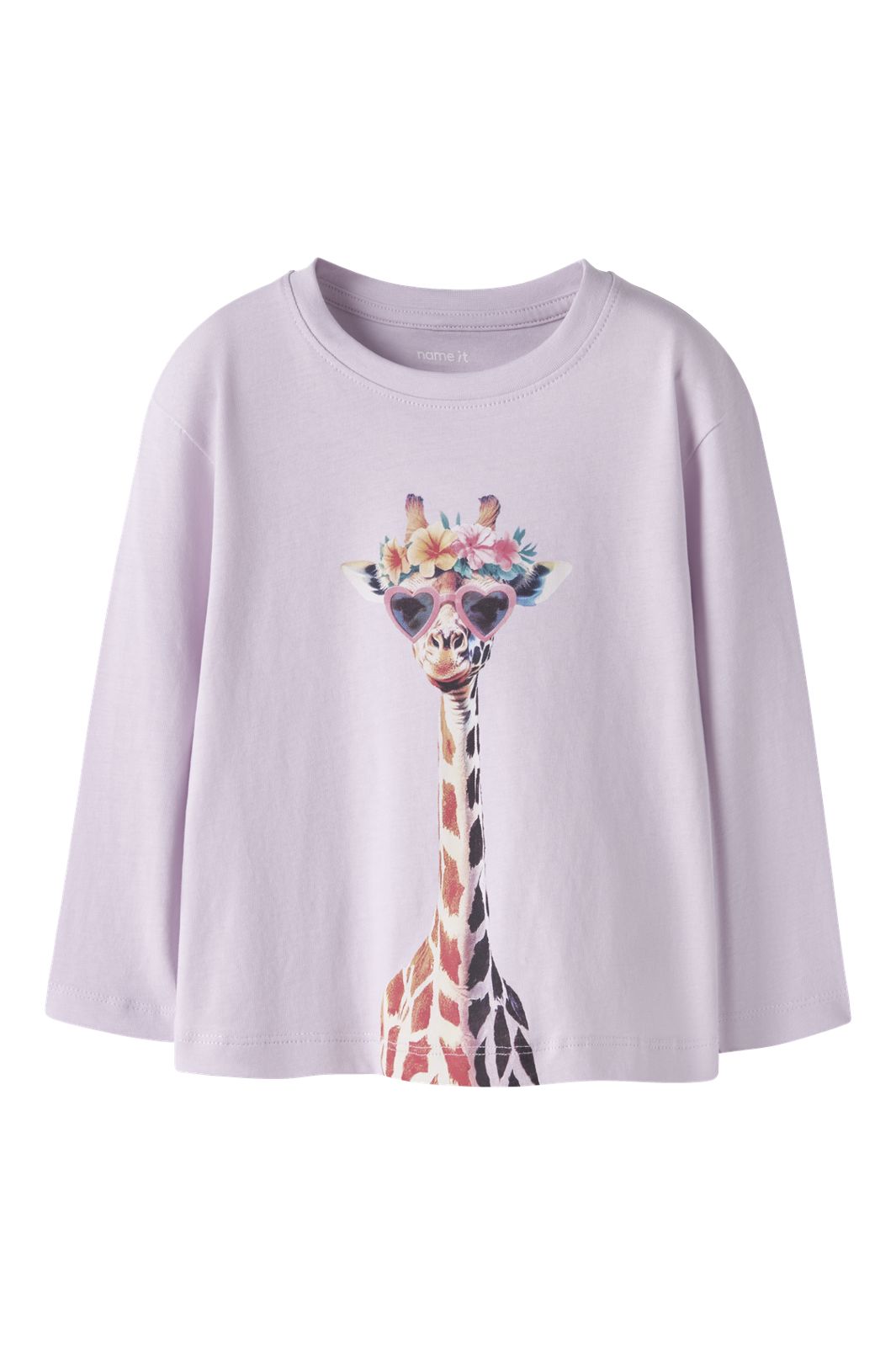 Name It - Nmfvotea Ls Nreg Top - 5003666 Lavender Fog Giraffe Sunglasses