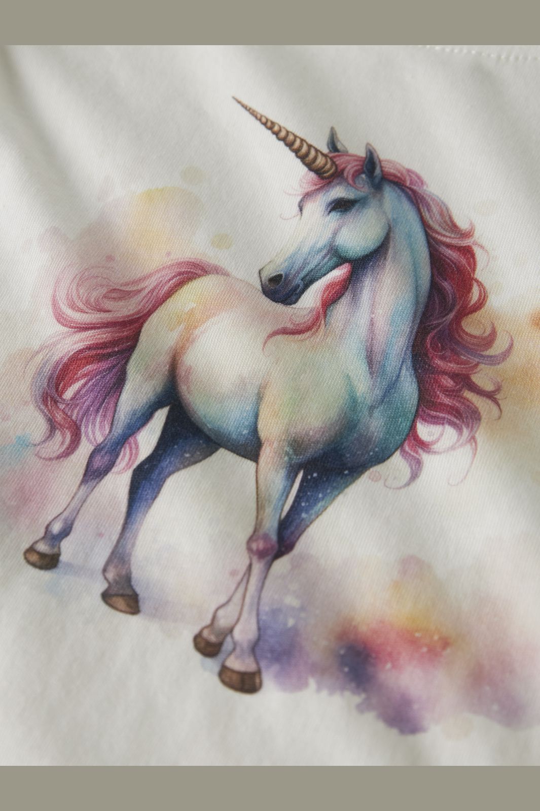 Name It - Nmfvotea Ls Nreg Top - 5003668 Cloud Dancer Pink Unicorn