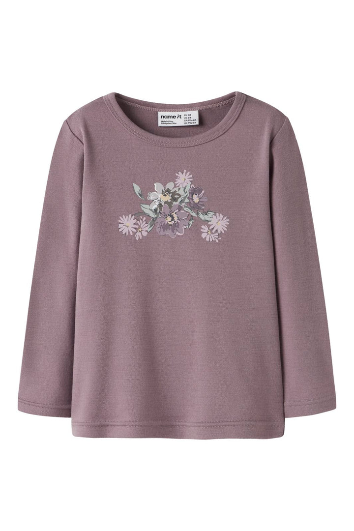 Name It - Nmfwillitus Wool Ls Top - 5079560 Toadstool Flower Bouquet