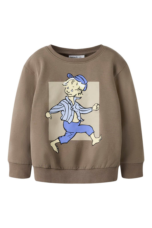Name It - Nmmole Emil Nreg Sweat Sky - 5238401 Walnut
