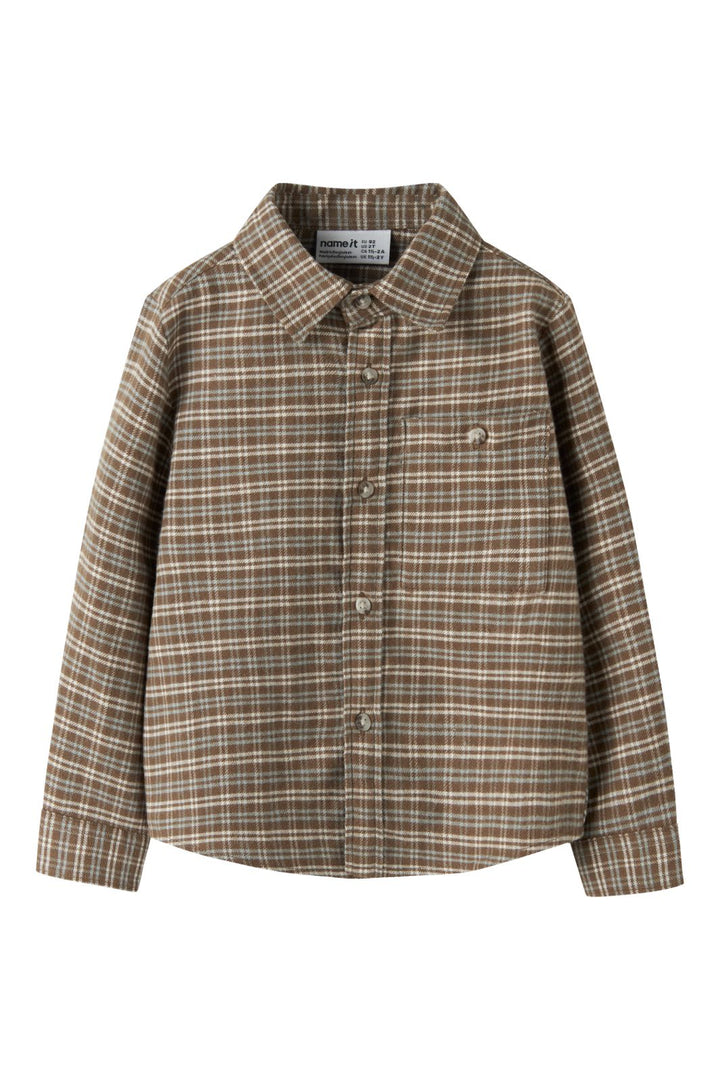 Name It - Nmmrem Ls Nreg Shirt - 5118838 Sepia .