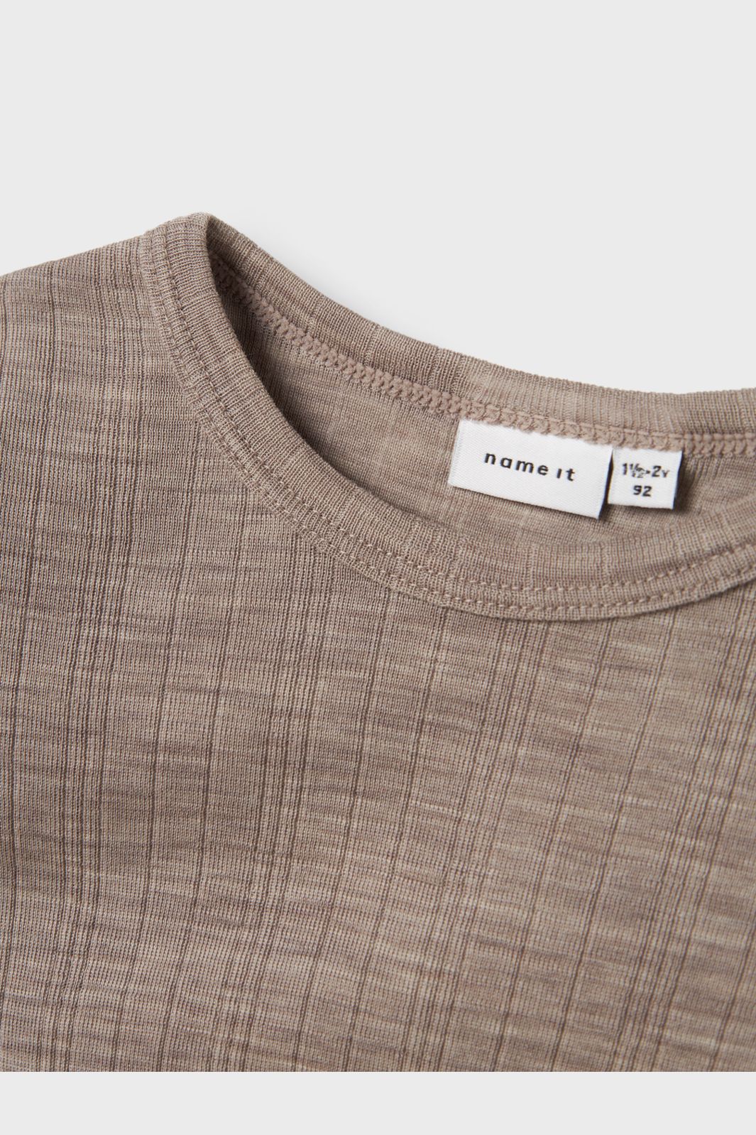 Name It - Nmmwang Wool Needle Ls Top Solid - 4737339 Satellite