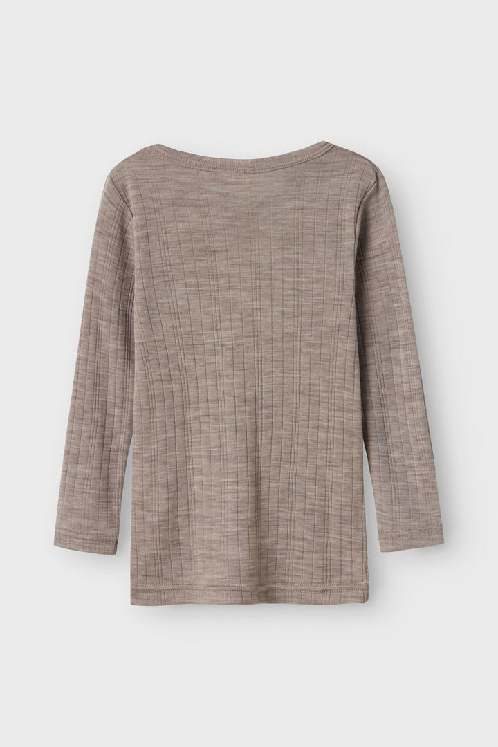 Name It - Nmmwang Wool Needle Ls Top Solid - 4737339 Satellite