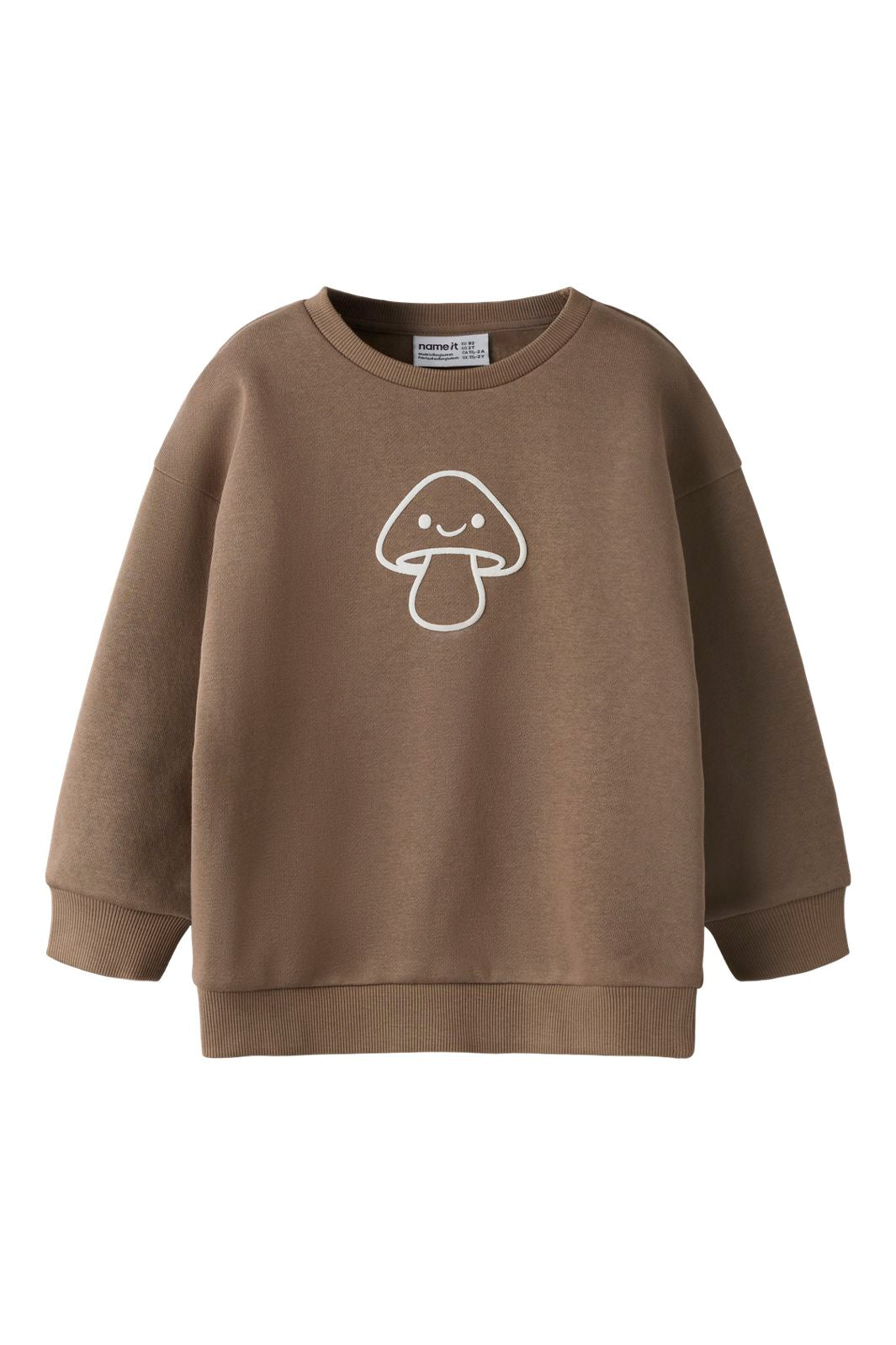 Name It - Nmnriley Ls Rlx Sweat - 5096049 Brown Lentil Antique White Print