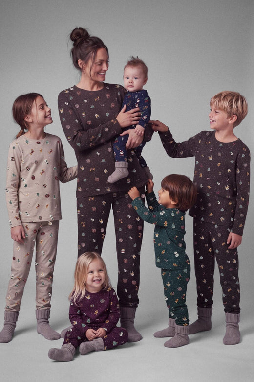 Name It - Nmnvismas Ls Nightset - 5129023 Botanical Garden Christmas Nattøj 