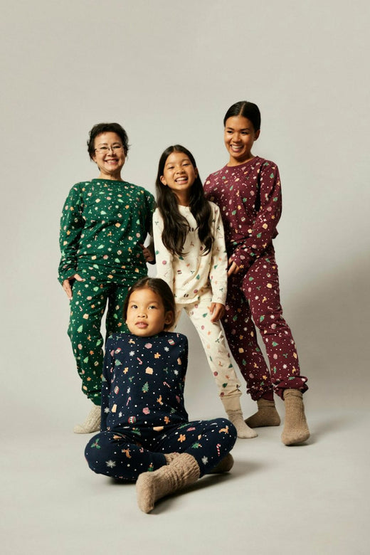 Name It - Nmnvismas Ls Nightset - 5129024 Red Dahlia Christmas Nattøj 
