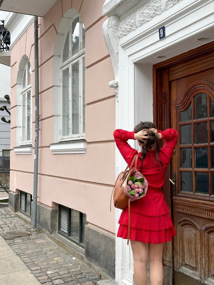 Neo Noir - Ada S Voile Dress - Red Kjoler 