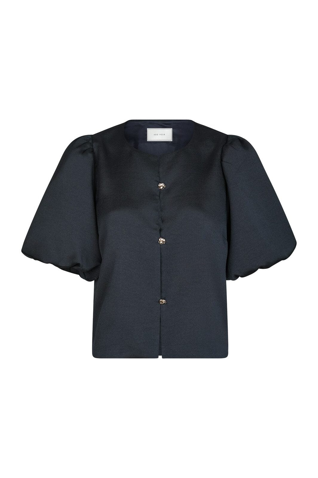Neo Noir - Aisa Dull Satin Blouse 164658 - 141 - Navy