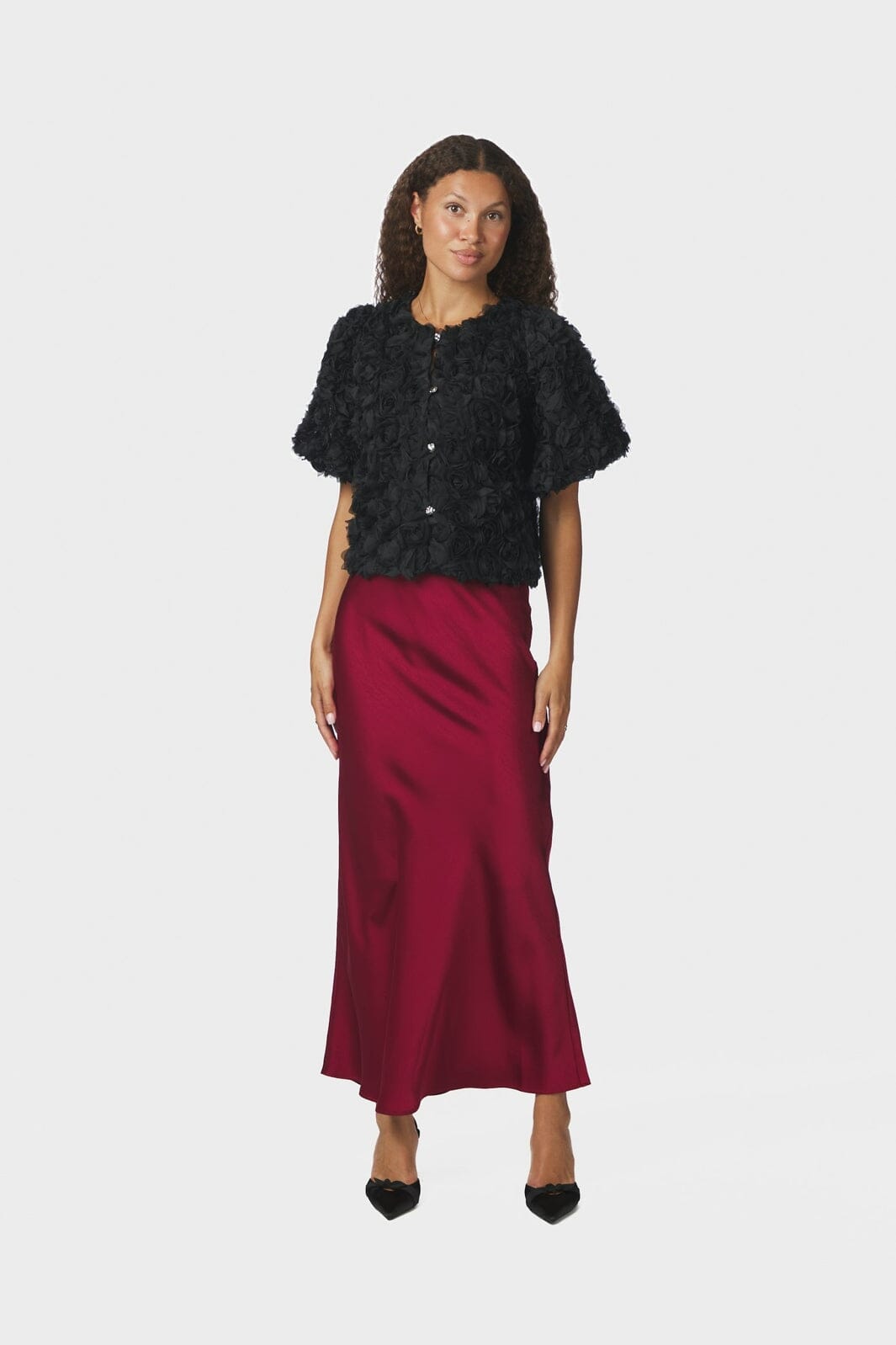 Neo Noir - Aisa Flower Blouse 168409 - 100 - Black