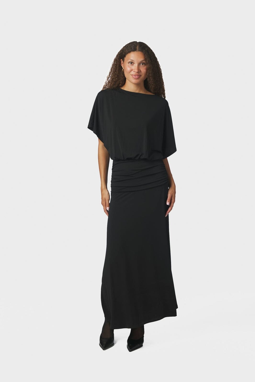 Neo Noir - Aloria Drapy Dress 170719 - 100 - Black