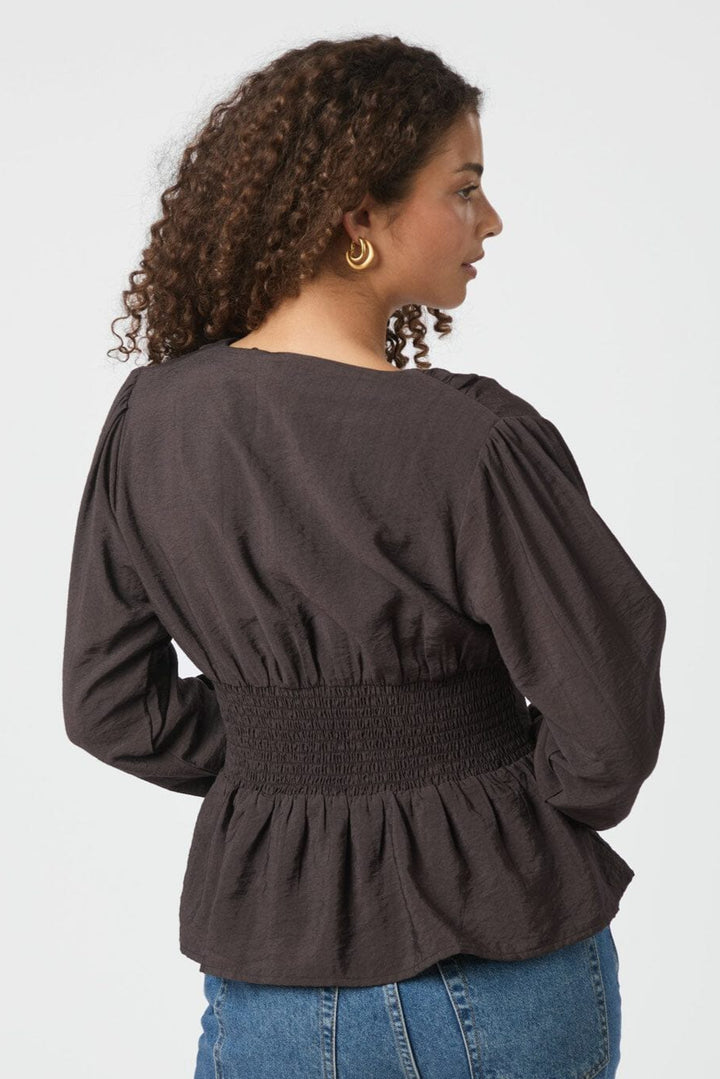 Neo Noir - Alsie Blouse 166655 - 676 - Dark Brown