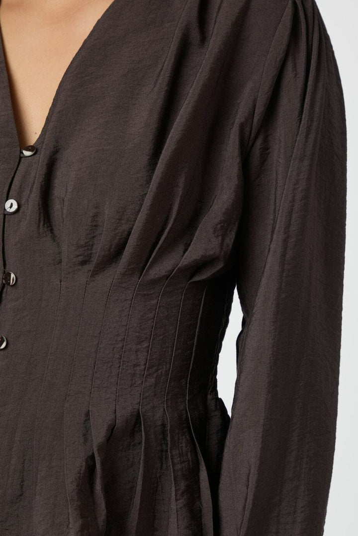 Neo Noir - Alsie Blouse 166655 - 676 - Dark Brown