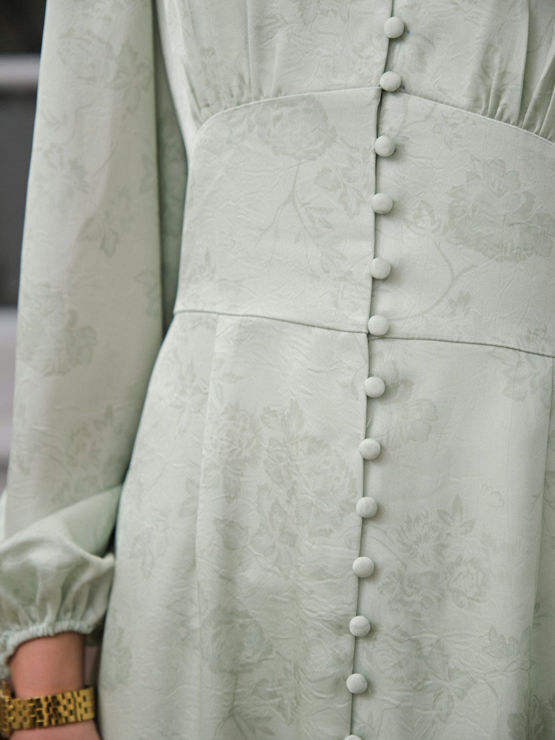 Neo Noir - Alto Pattern Sateen Dress 166828 - 154 - Light Green Kjoler 