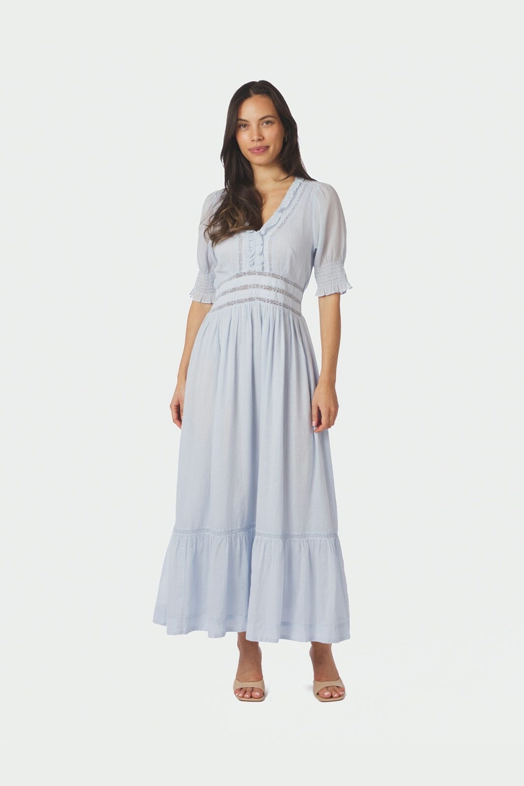 blue and pink floral maxi dress Island Dreams Maxi Dress Teal/Dusty Orchid / M