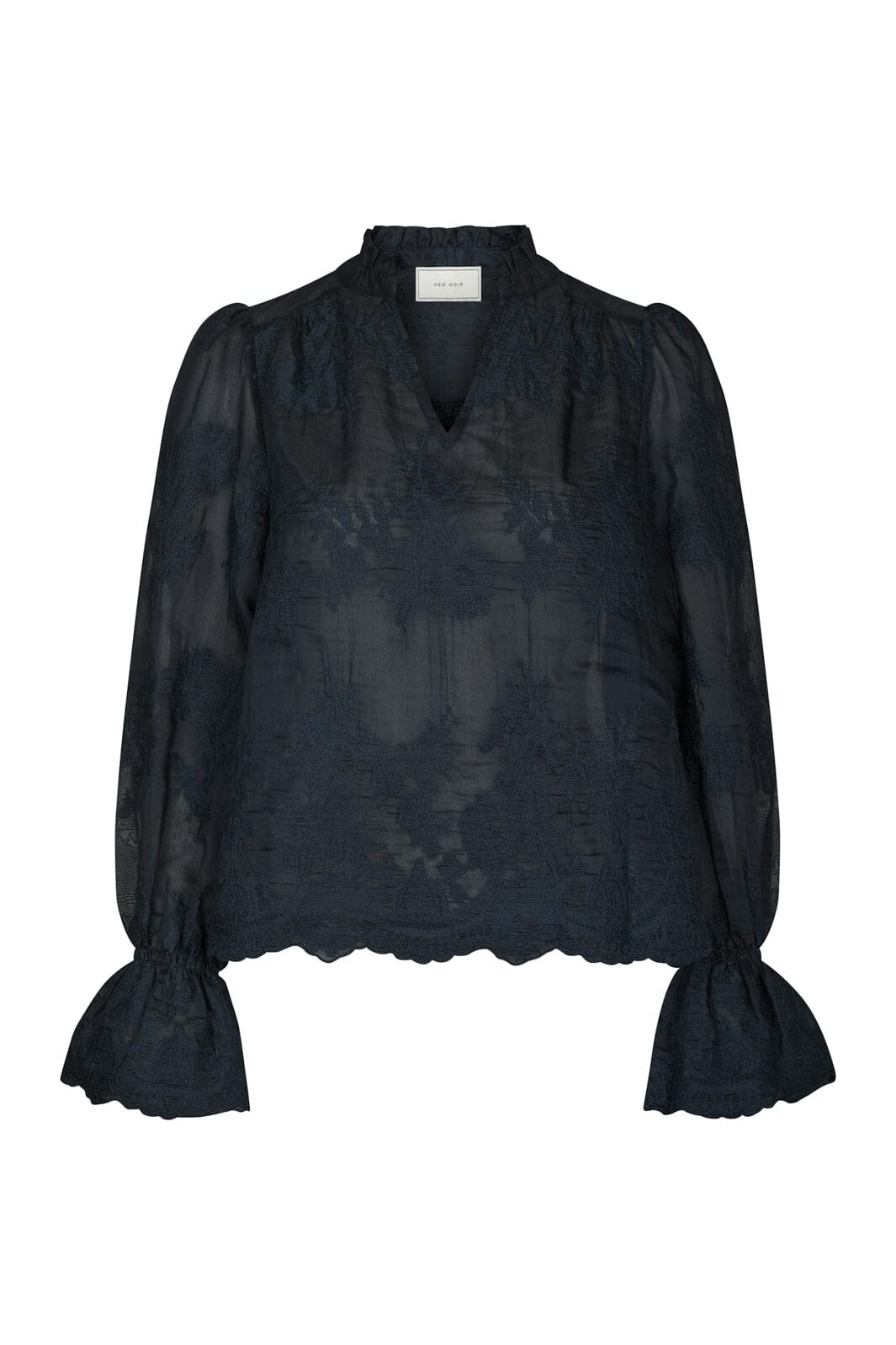 Neo Noir - Amara Big Embroidery Blouse 163032 - 141 - Navy