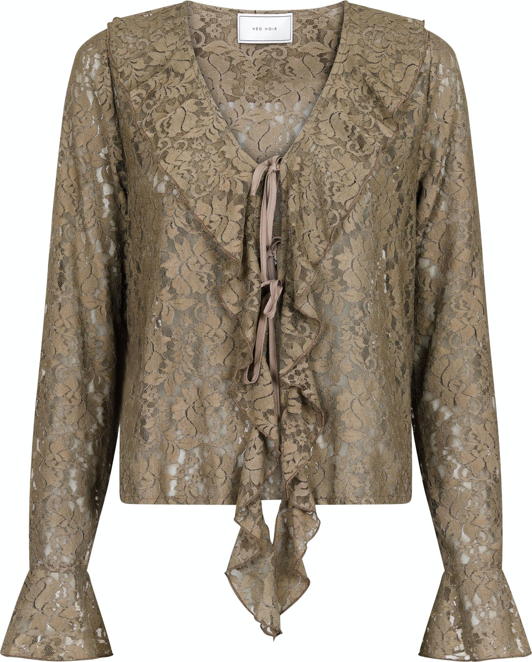 Neo Noir - Anika Lace Blouse - Taupe
