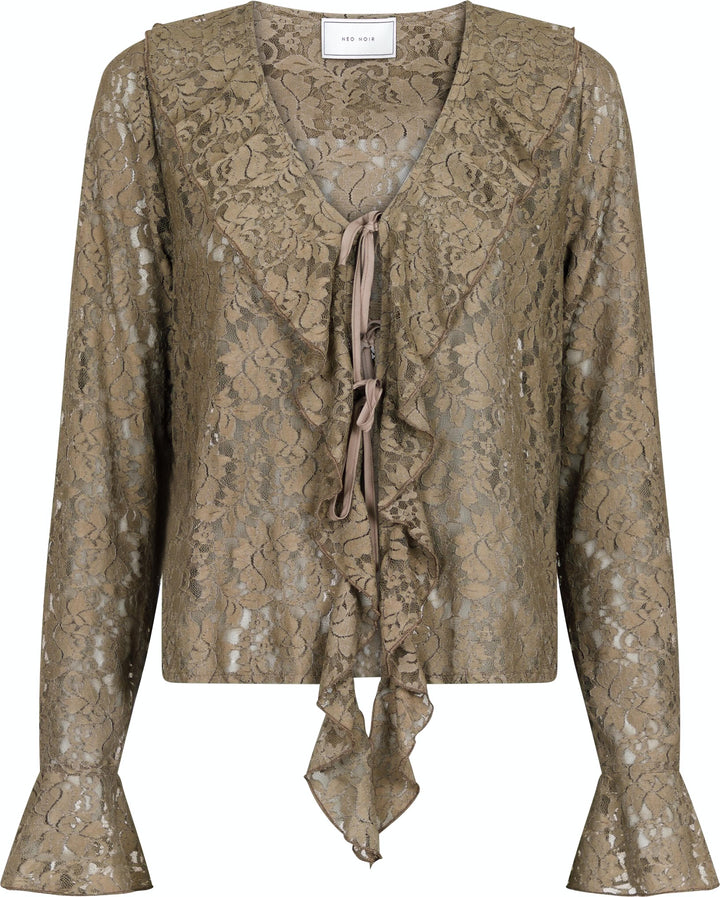Neo Noir - Anika Lace Blouse - Taupe
