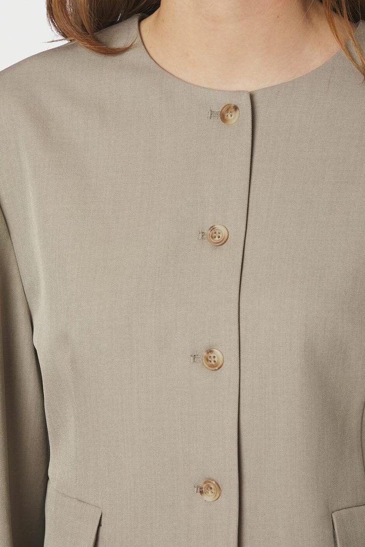 Neo Noir - Aranti Structure Curve Jacket 165619 - 189 - Warm Grey