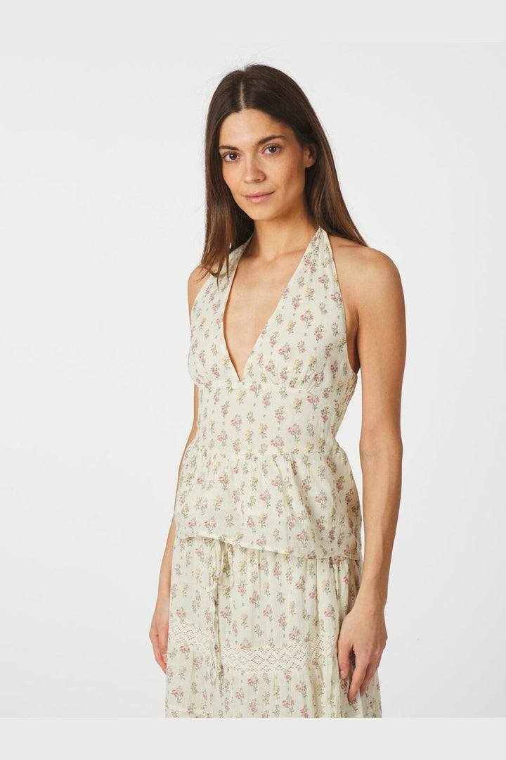 Neo Noir - Ariet Fine Print Top 165346 - 122 - Creme