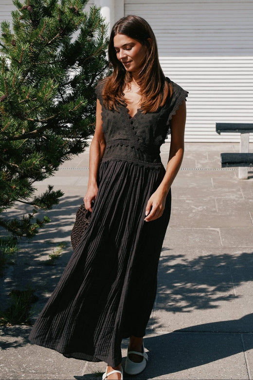 Neo Noir - Arista Lace Dress 169643 - 676 - Dark Brown Kjoler 