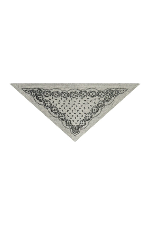 Neo Noir - Ariya Paisley Knit Scarf 171220 - 133 - Grey Melange
