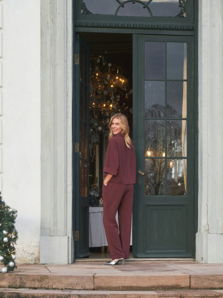 Neo Noir - Arlo Crepe Jumpsuit 160807 - 174 - Burgundy Buksedragter 
