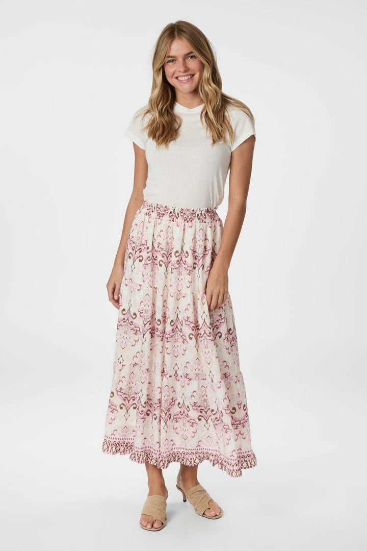 Neo Noir - Asta Paisley Print Skirt 166165 - 754 - Light Pink