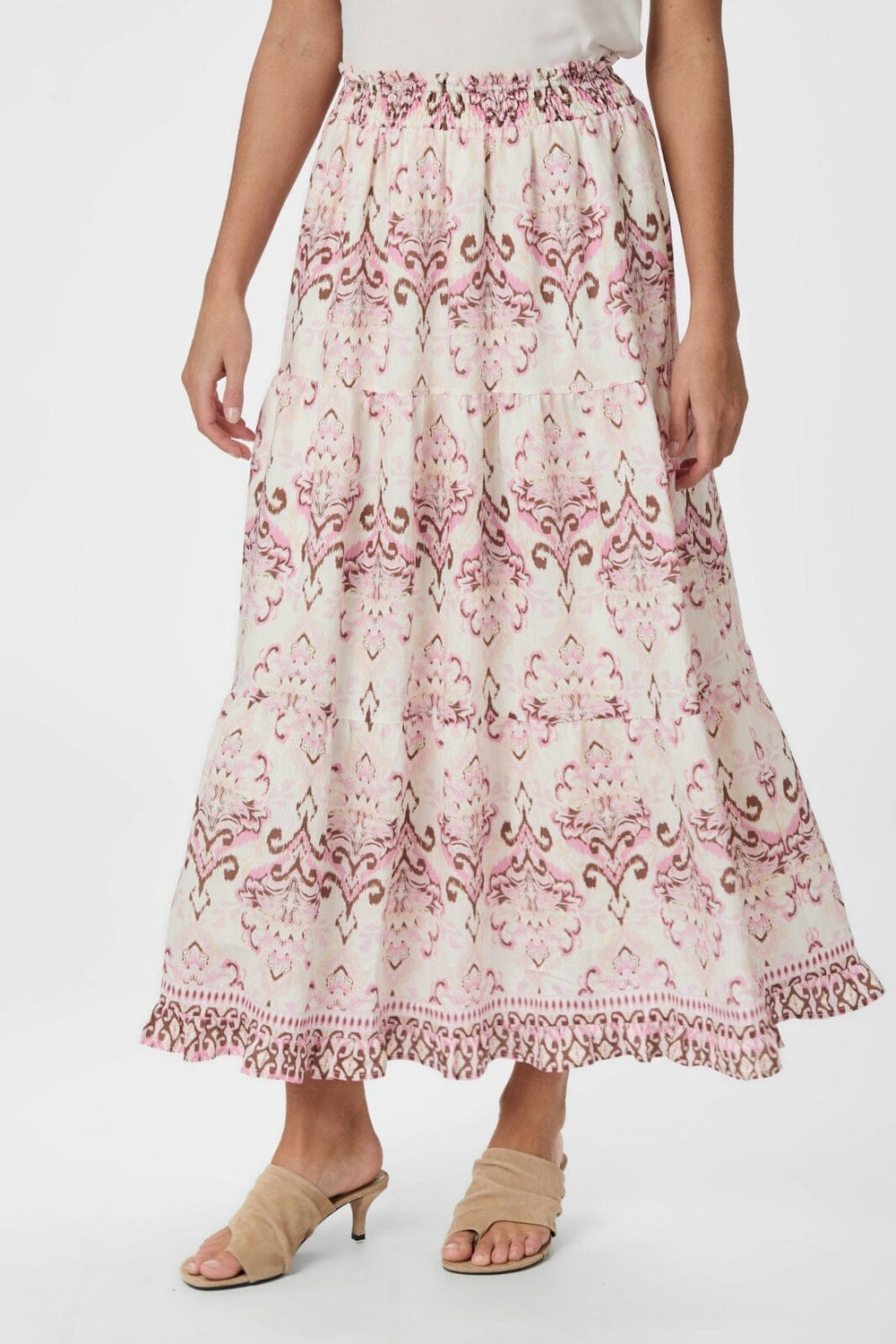 Neo Noir - Asta Paisley Print Skirt 166165 - 754 - Light Pink