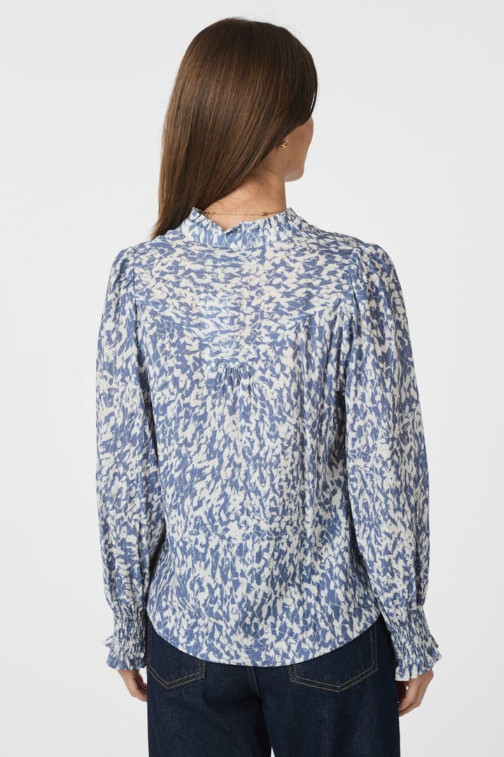 Neo Noir - Astrida Fracture Blouse 166406 - 142 - Dusty Blue