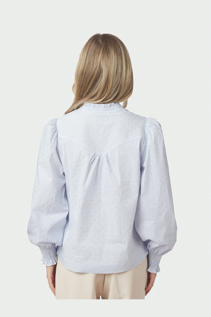 Neo Noir - Astrida Stripe Stone Blouse 167292 - 145 - Light Blue