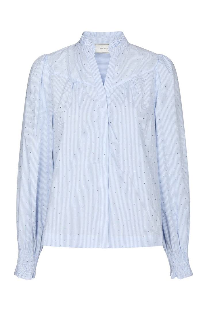 Neo Noir - Astrida Stripe Stone Blouse 167292 - 145 - Light Blue