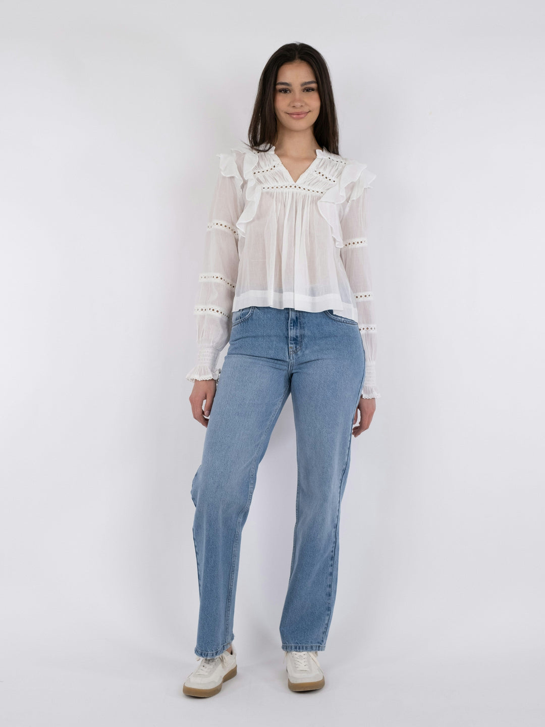 Neo Noir - Aurika S Voile Blouse - White