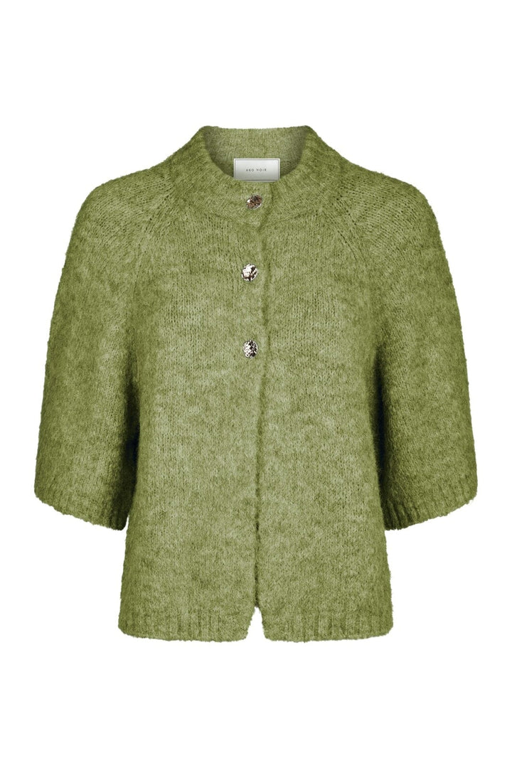 Neo Noir - Benuta Fluffy Knit Cardigan 165816 - 723 - Dusty Green