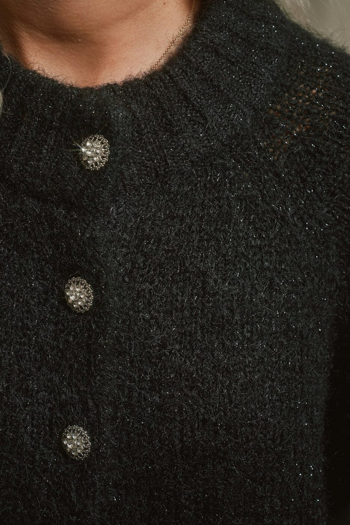 Neo Noir - Benuta Glitz Fluffy Knit Cardigan 171434 - 100 - Black
