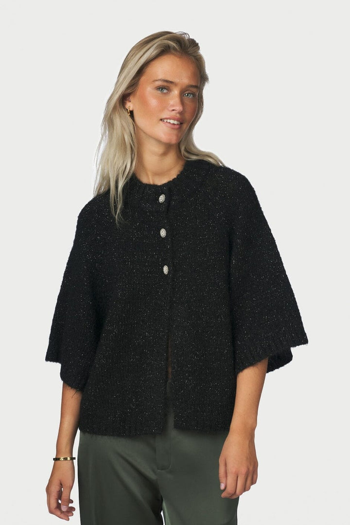 Neo Noir - Benuta Glitz Fluffy Knit Cardigan 171434 - 100 - Black