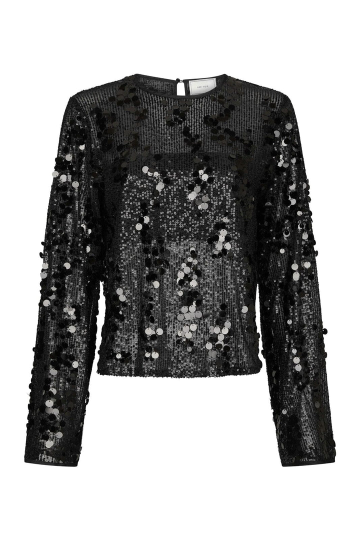 Neo Noir - Blake Sequins Blouse 167011 - 100 - Black