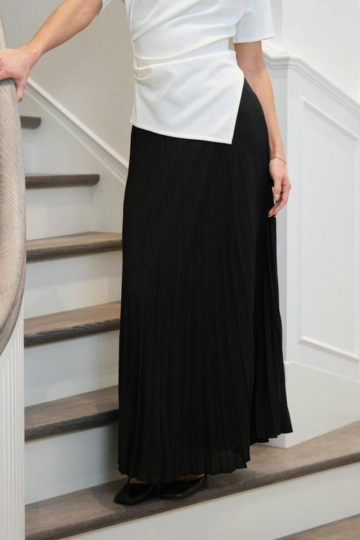 Neo Noir - Boni Simple Plisse Skirt 166495 - 100 - Black Nederdele 