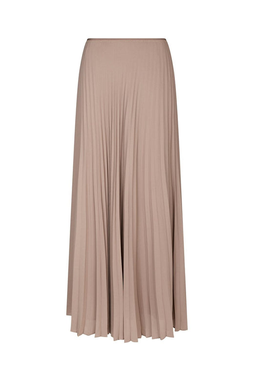 Neo Noir - Boni Simple Plisse Skirt 166495 - 811 - Dark Taupe
