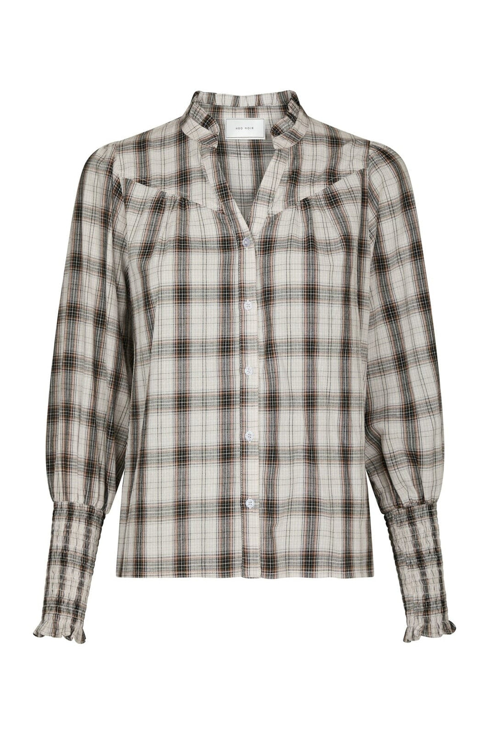 Neo Noir - Camisa Big Check Blouse 166886 - 121 - Off White