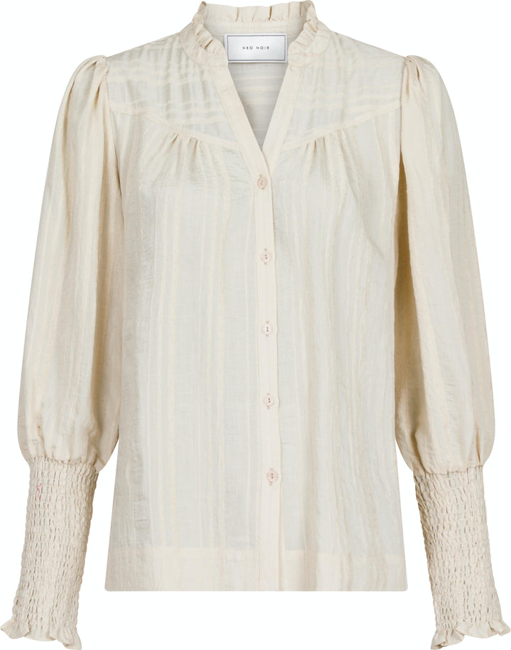 Neo Noir - Camisa Stripe Blouse - Creme