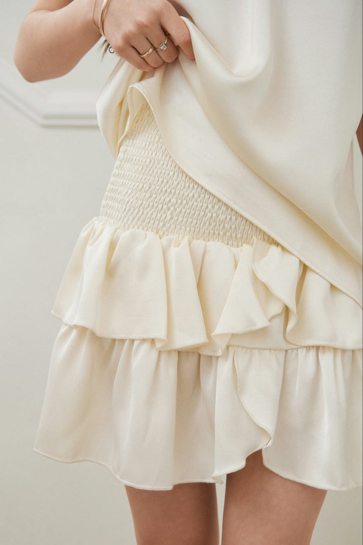 Neo Noir - Carin Heavy Sateen Skirt 161994 - 621 - Pearl Nederdele 