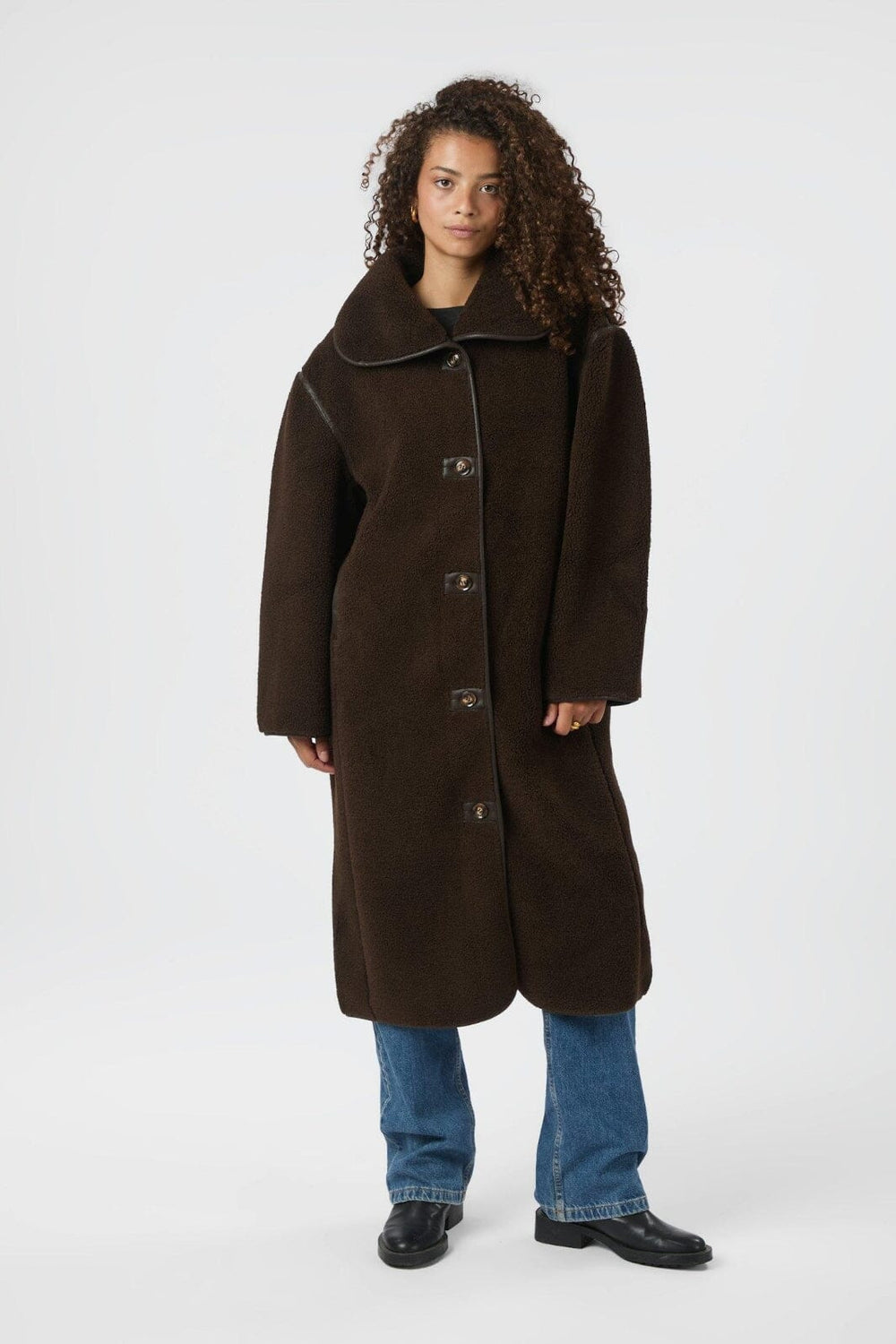 Neo Noir - Carmen Teddy Coat 164852 - 676 - Dark Brown