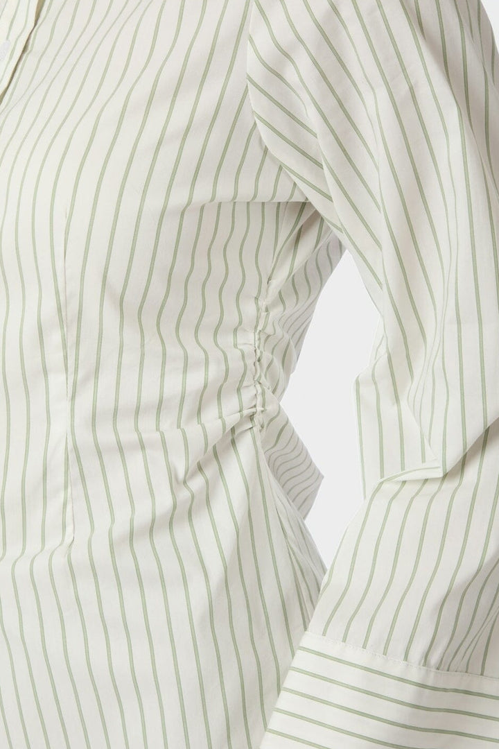 Neo Noir - Caroli Stripe Shirt 166107 - 723 - Dusty Green