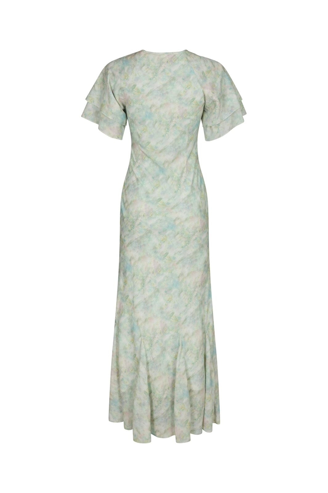 Neo Noir - Celesse Print Chiffon Dress 167704 - 154 - Light Green