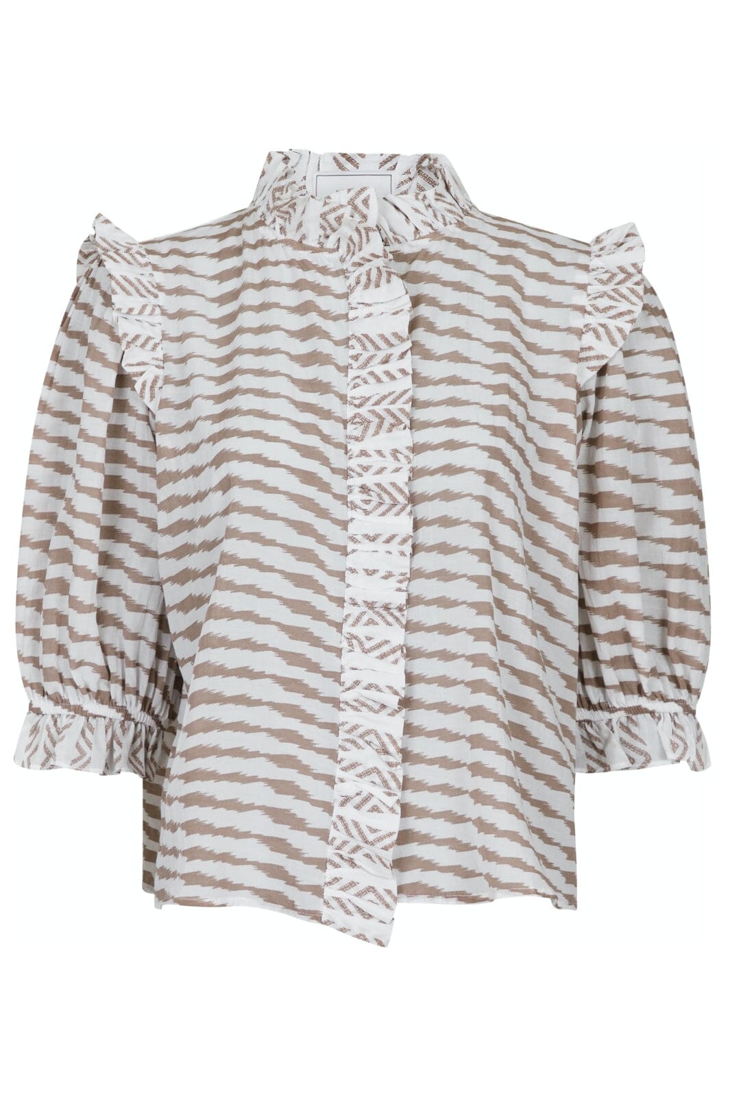 Neo Noir - Chacha Graphic Blouse - Sand Bluser 